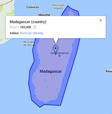Madagascar AdWords Map 